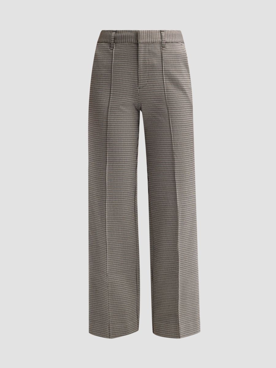 rag & bone Women's Farrah Ponte Jacquard Trousers - Brown Black Multi - Size 16