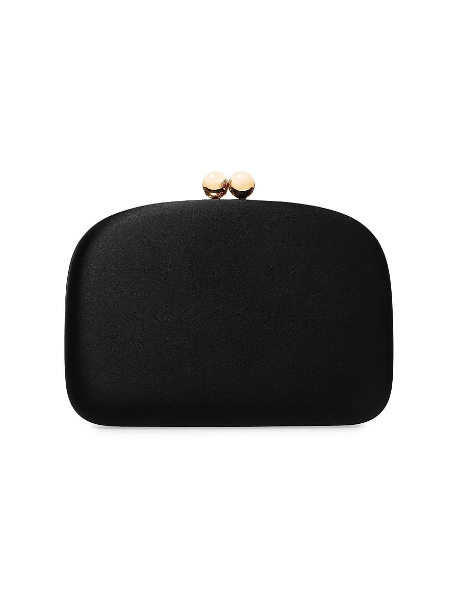 Women's Vega Satin Clutch - Black
