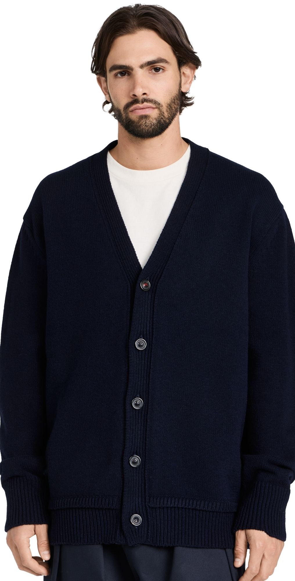 Maison Margiela Elbow Patch Cardigan Navy M
