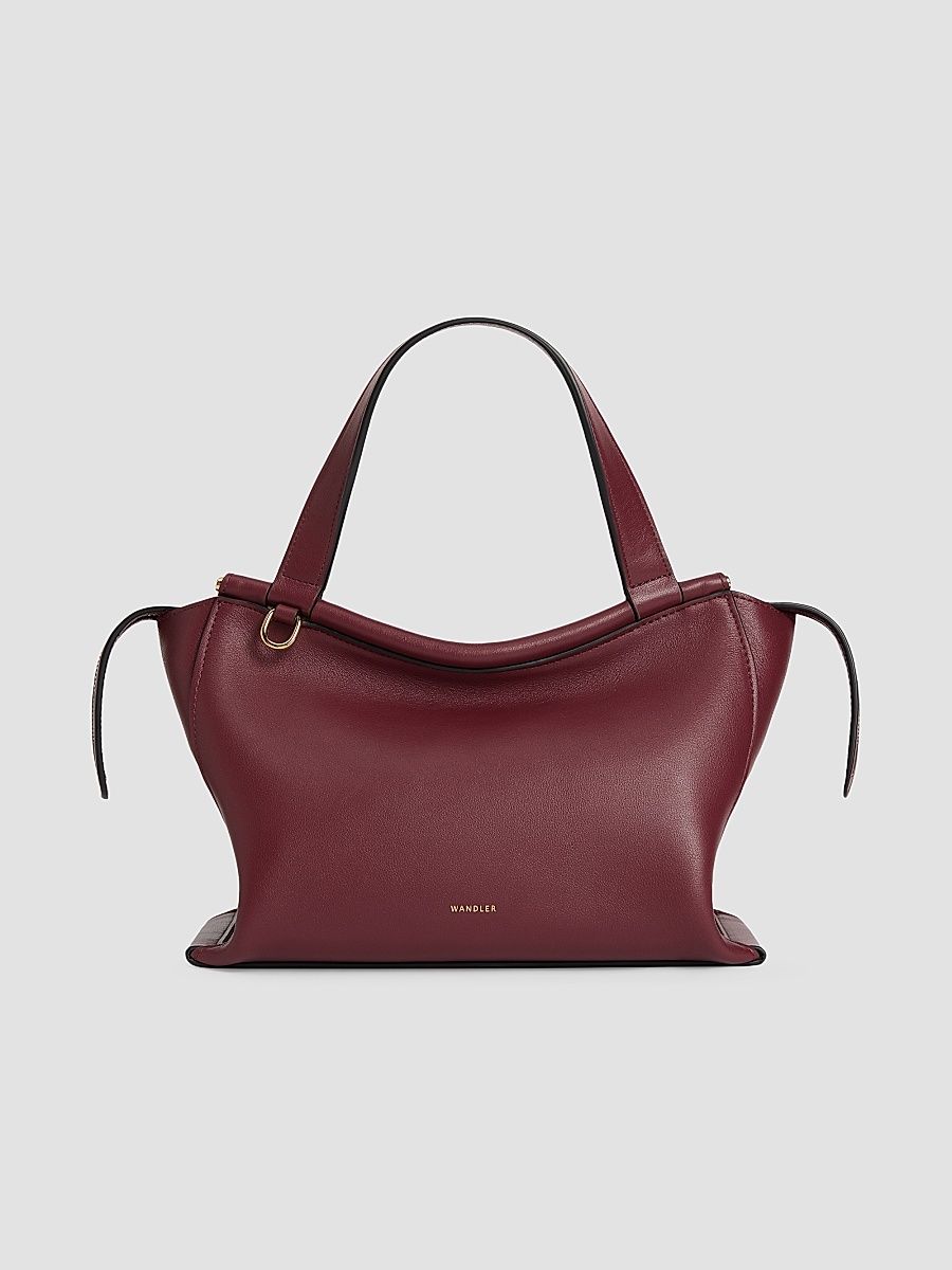 Women's Ida Leather Top Handle Bag - Bordeaux
