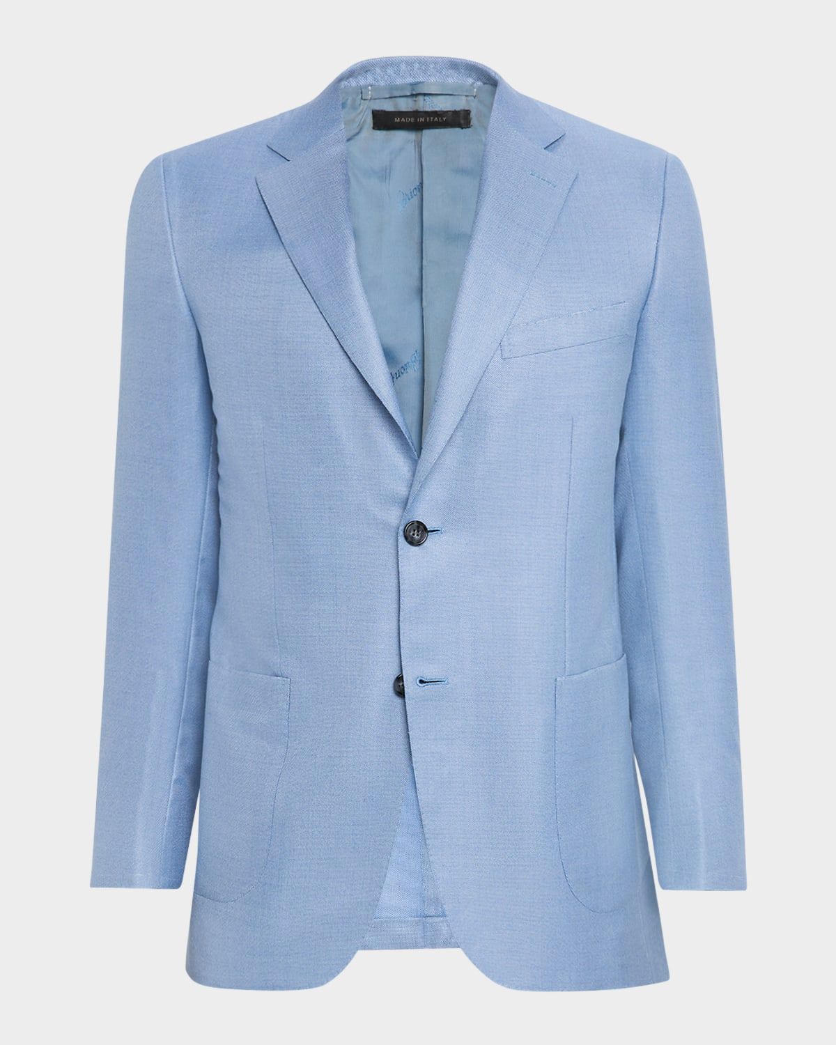 Men & apos;s Wool-Silk Hopsack Blazer