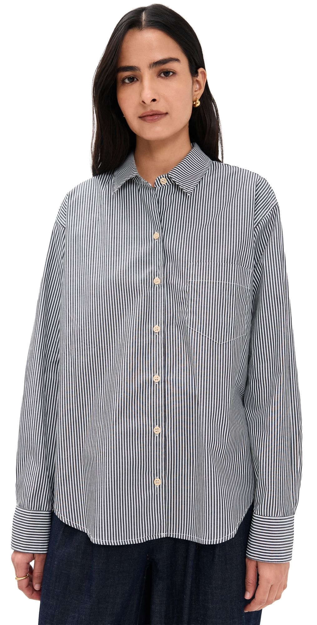 Jamie Haller The Weekend Shirt Black Stripe S