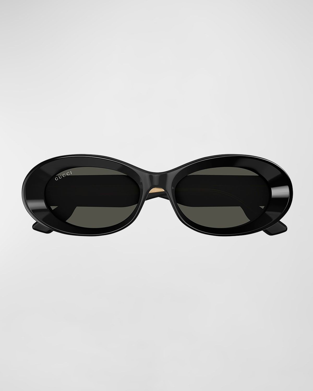 Beveled Acetate Oval Sunglasses