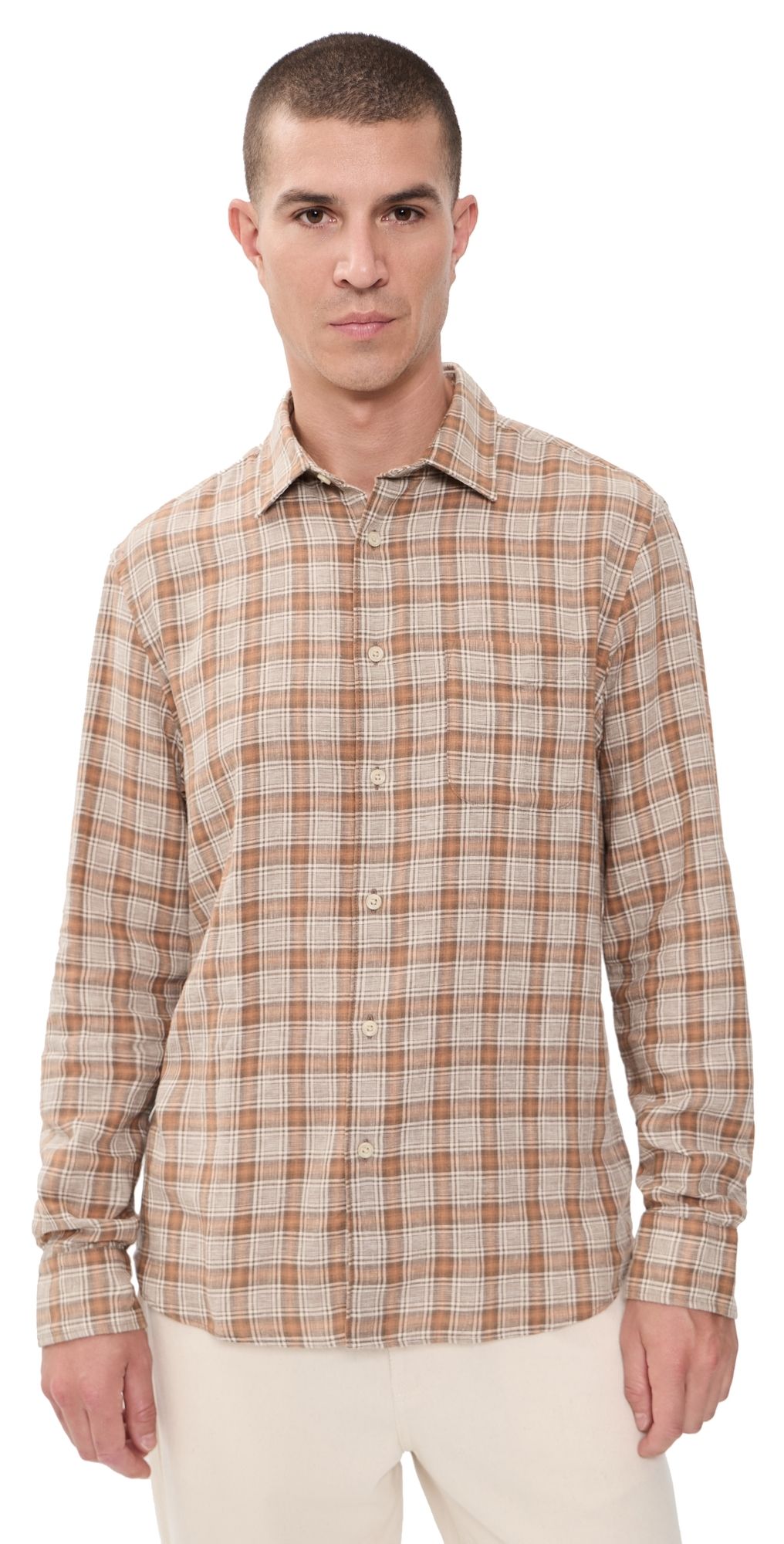 Faherty Palmetto Button Down Shirt Rust Shore Plaid XL