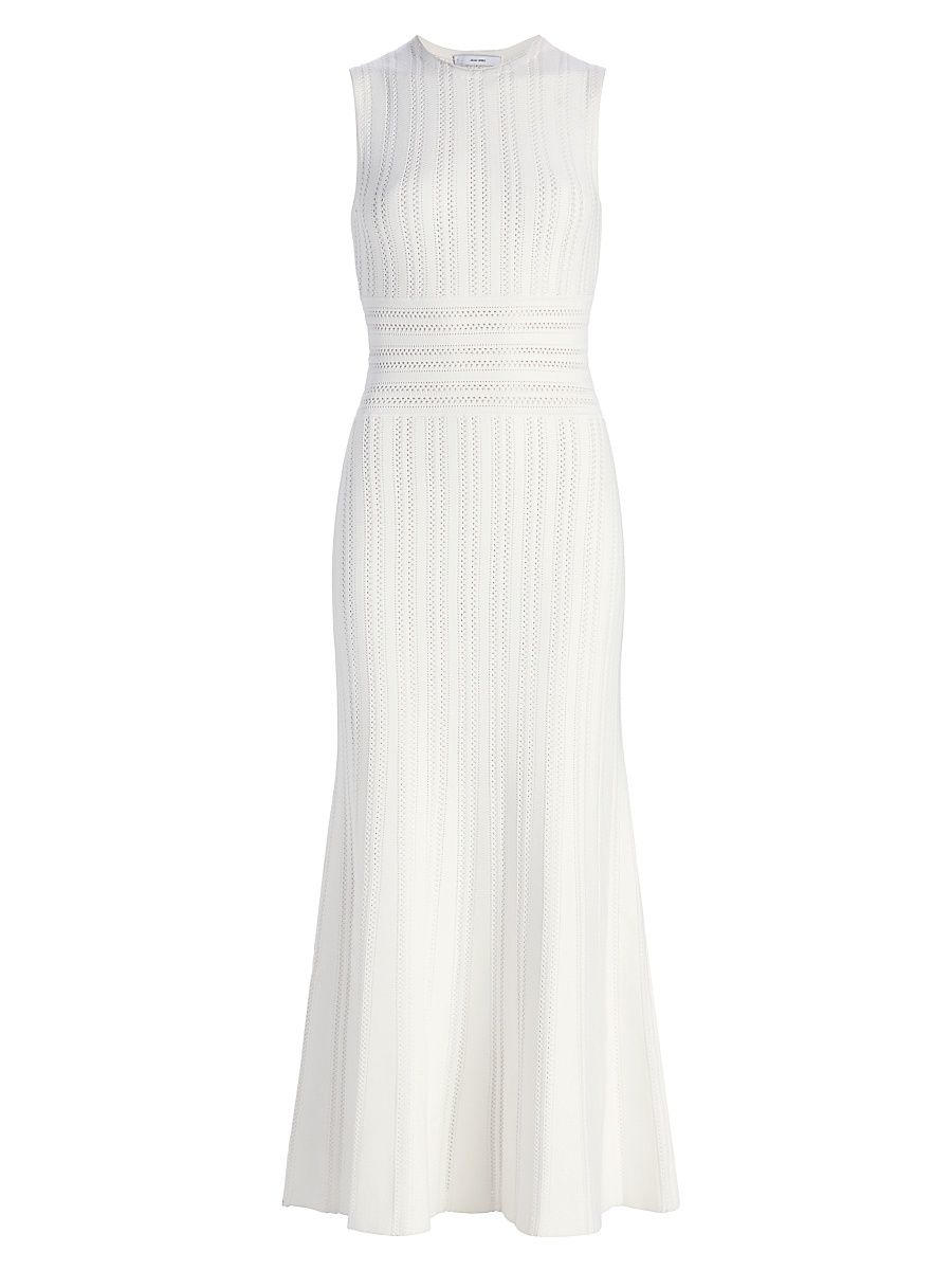 Women's Sloan Compact Jacquard Midi-Dress - Ivory - Size XL