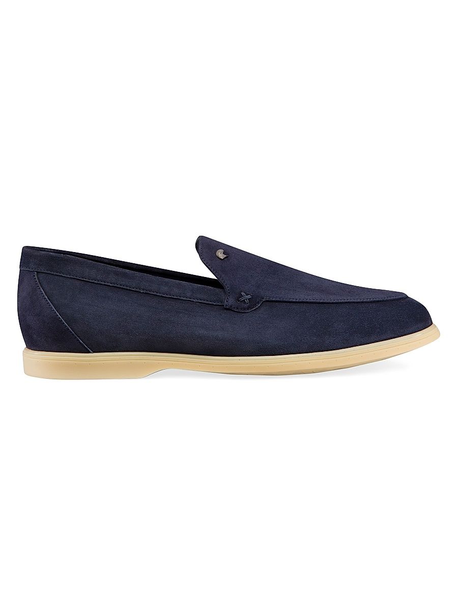 Men's Suede Loafers - Blue - Size 11