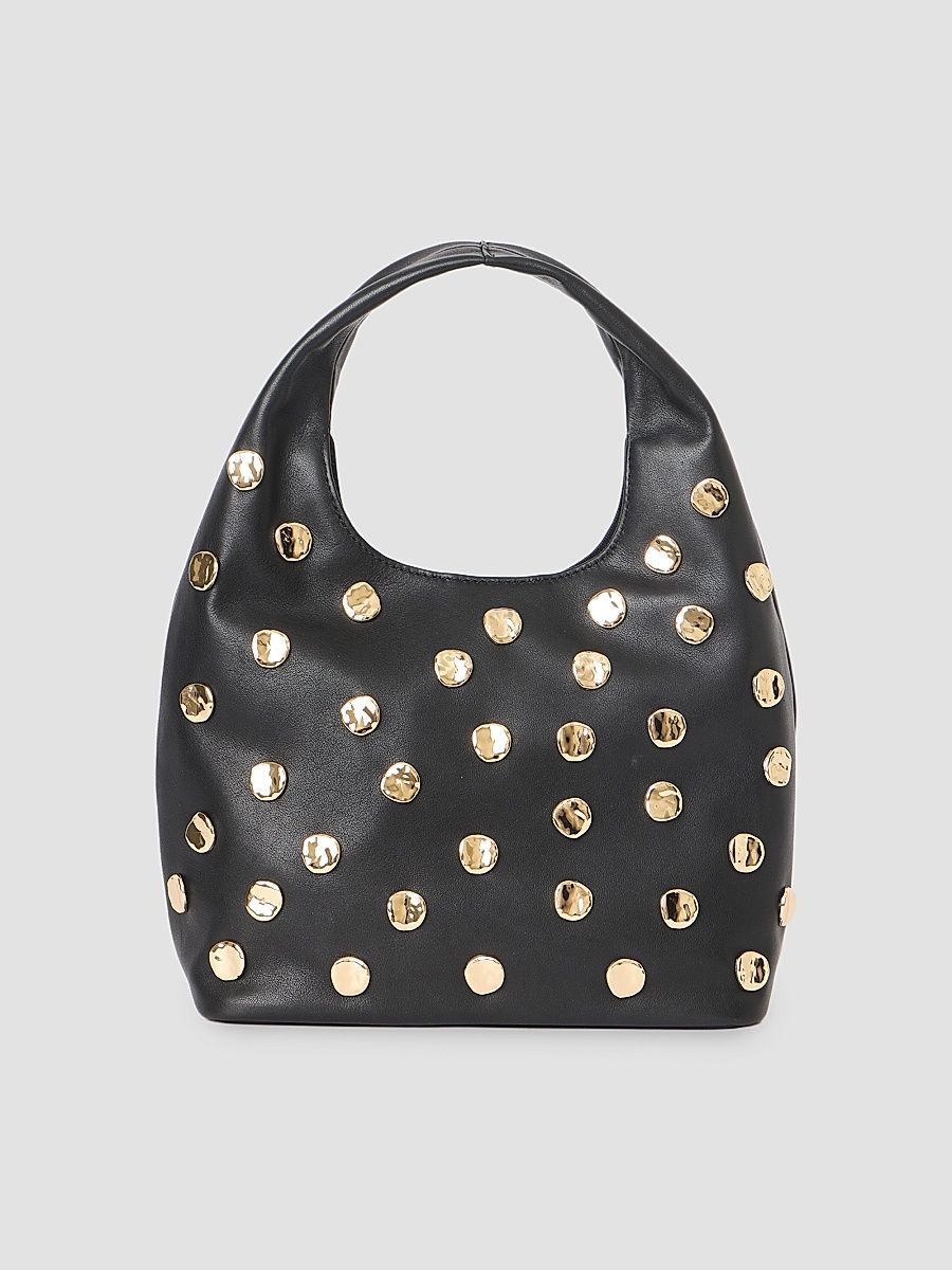 Women's Josephine Embellished Leather Hobo Bag - Black