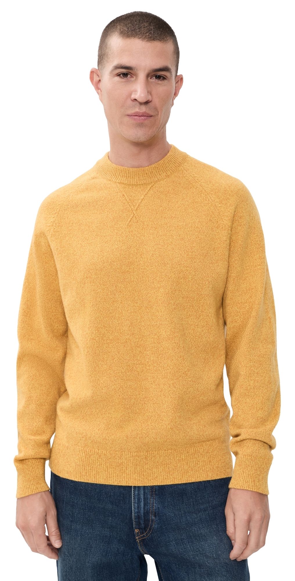 PS Paul Smith Crew Neck Wool Sweater Ochre Yellow M