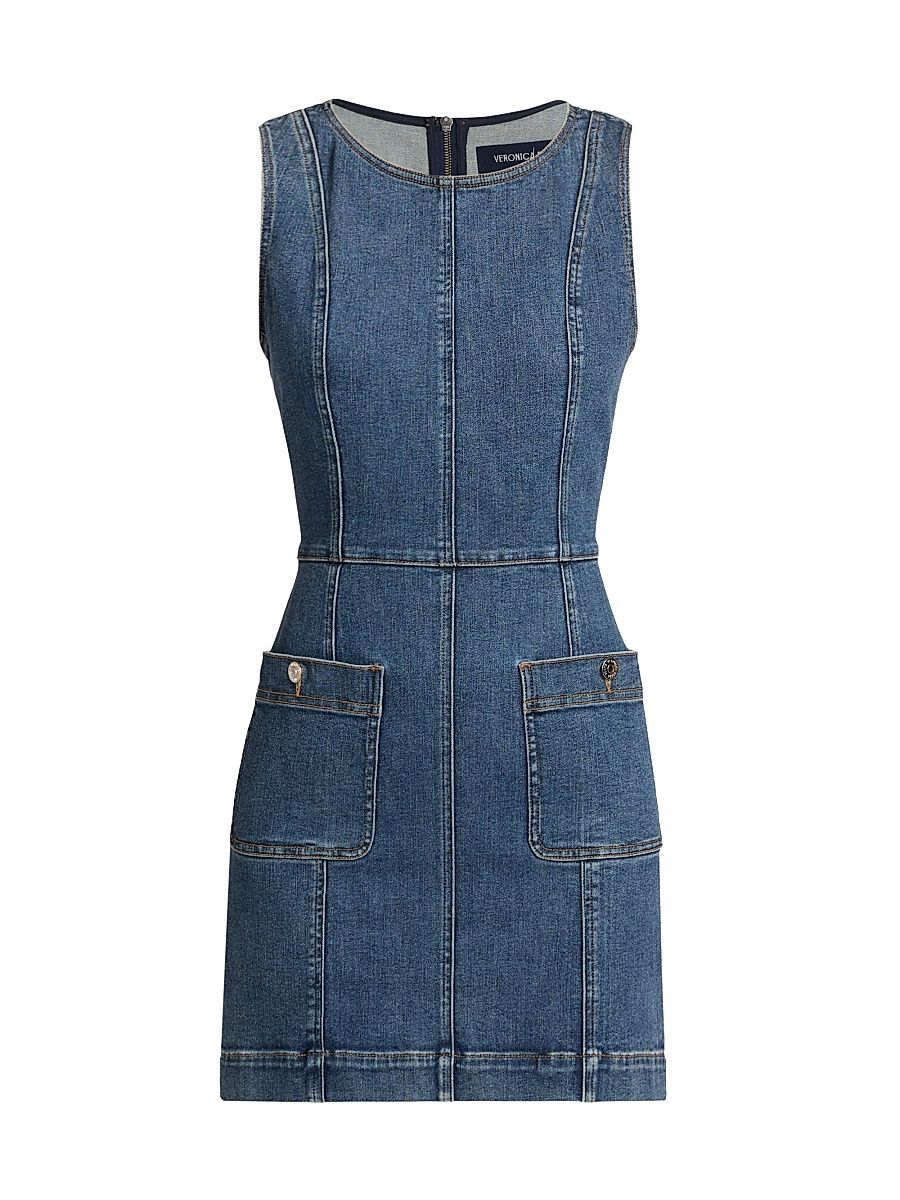 Women's Zaire Denim Sleeevless Minidress - Bandit - Size 10