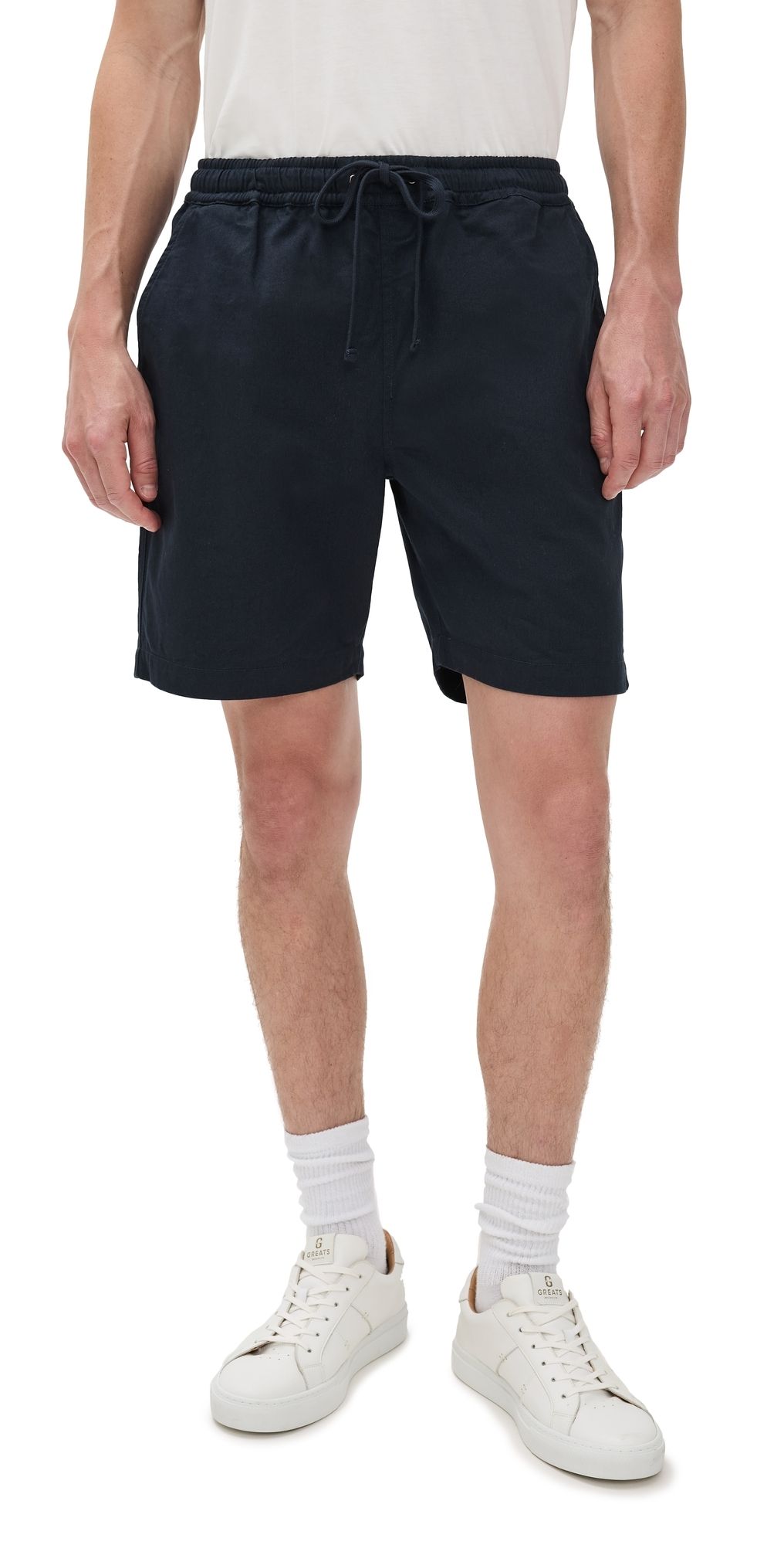 Universal Works Twill Beach Shorts 7.5 Navy M