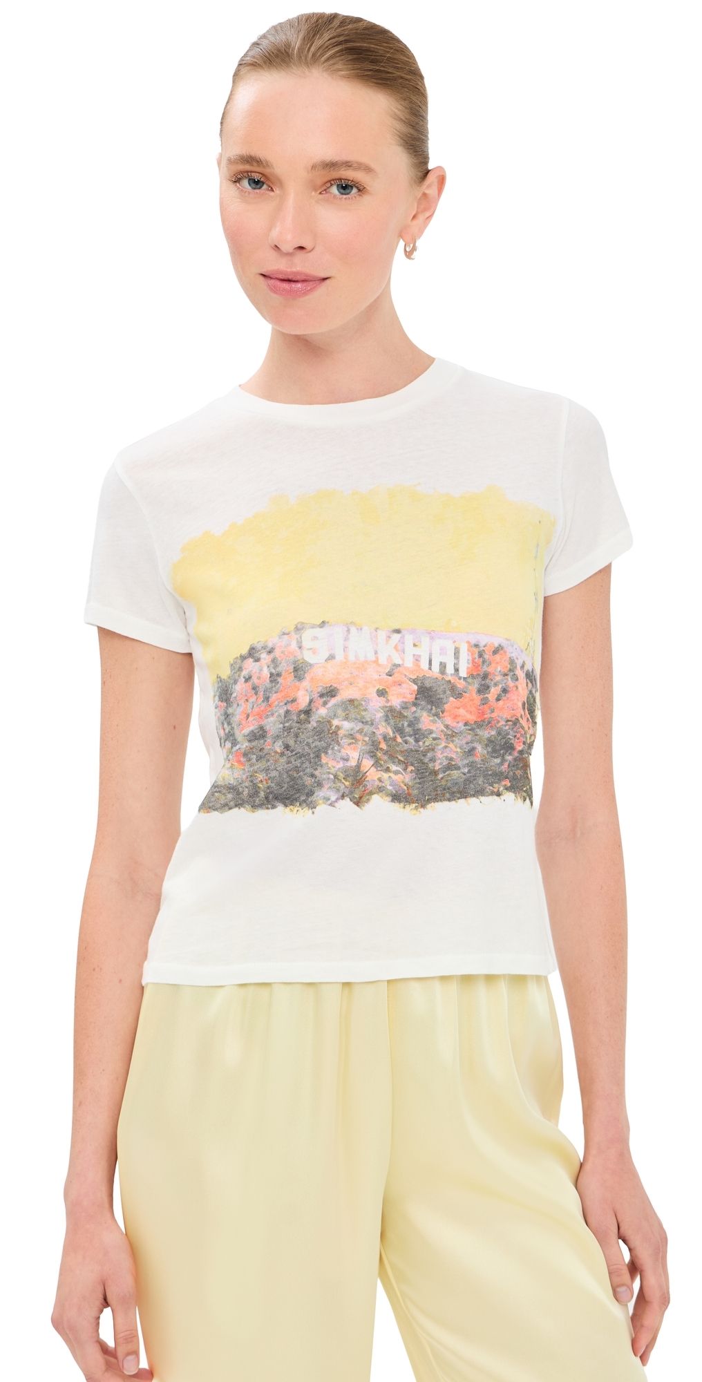 SIMKHAI Simkhai Graphic Tee White M