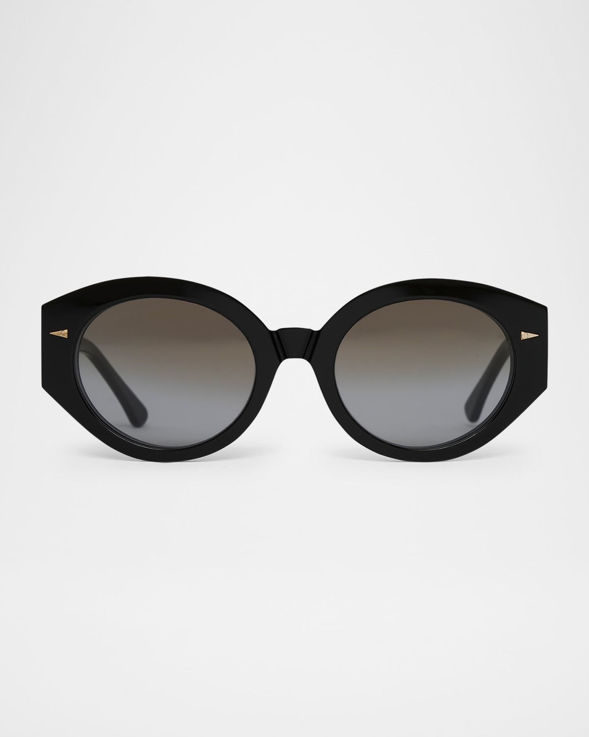 Art Deco Acetate & Nylon Round Sunglasses