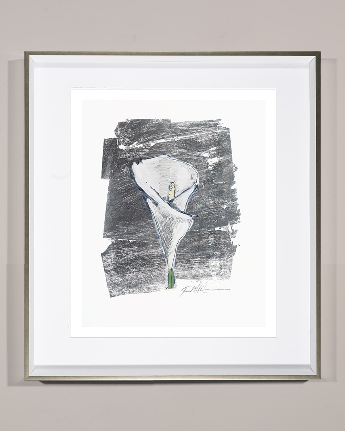 'Silver Flower Calla Lily & apos; Wall Art
