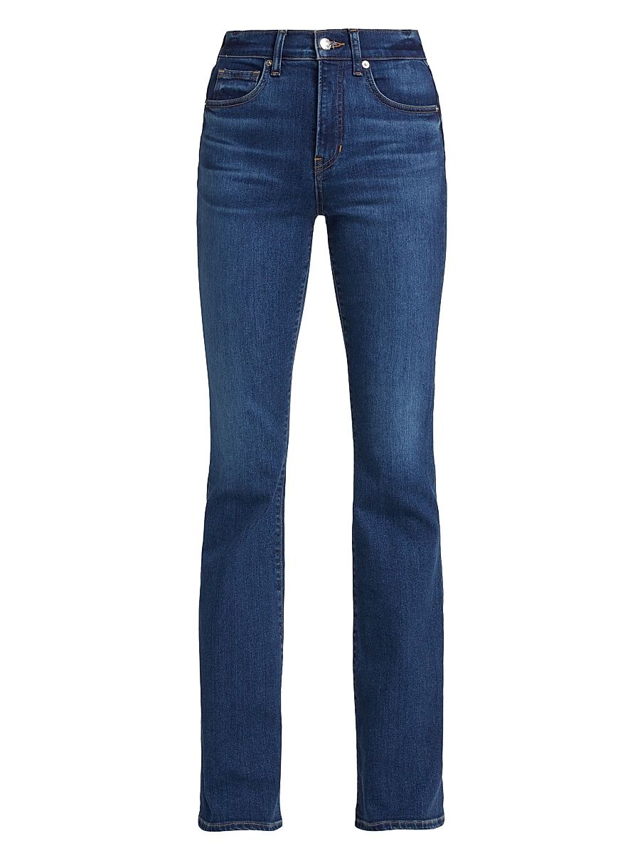 Women's Beverly High-Rise Skinny Flared Jeans - Bright Blue - Size 32