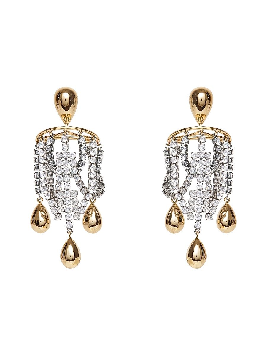 Women's Opulent Chandelier 14K-Gold-Plated & Crystal Earrings - Crystal