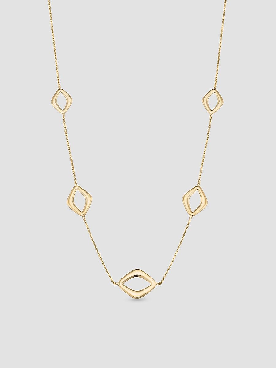 Women's 14K Yellow Gold Dream Link Station Necklace - Gold - Size 24
