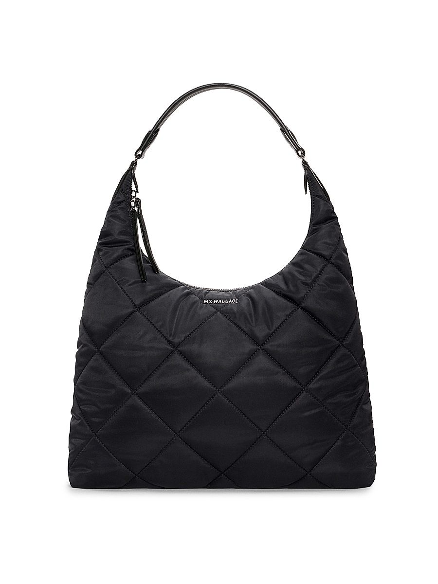 Women's Madison Quilted Shoulder Bag - Black