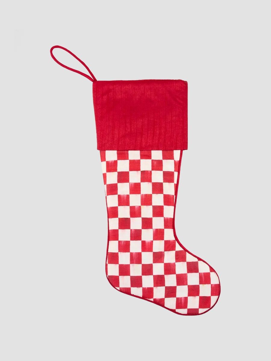 MacKenzie-Childs Cherry Check Stocking