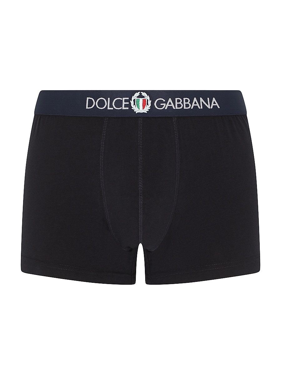 Men's Logo Cotton Boxer Briefs - Black - Size XL