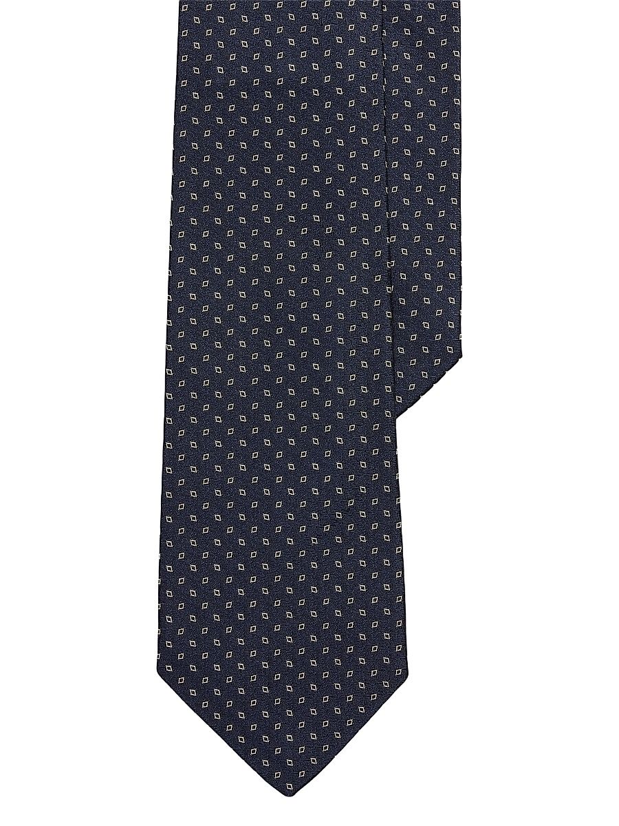 Men's Macclesfield Silk Tie - Navy