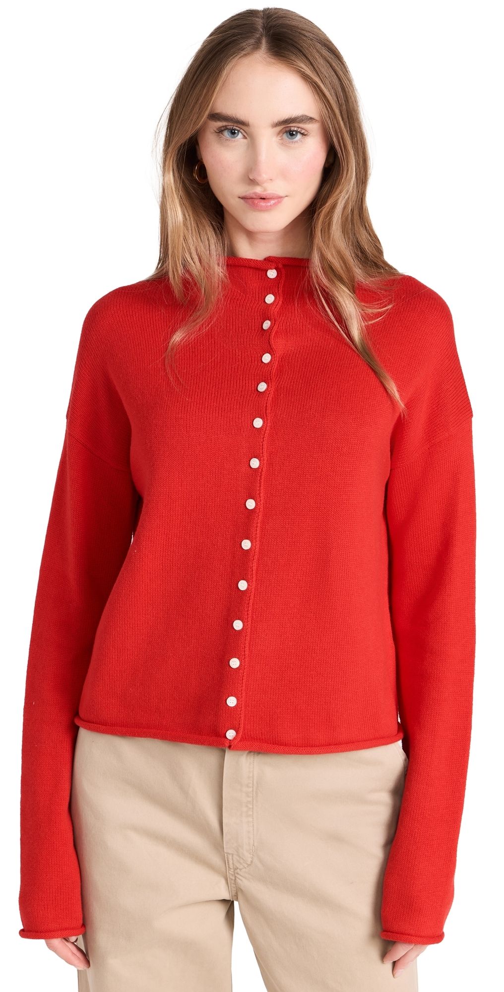 Alex Mill Taylor Cardigan Fire Red XS