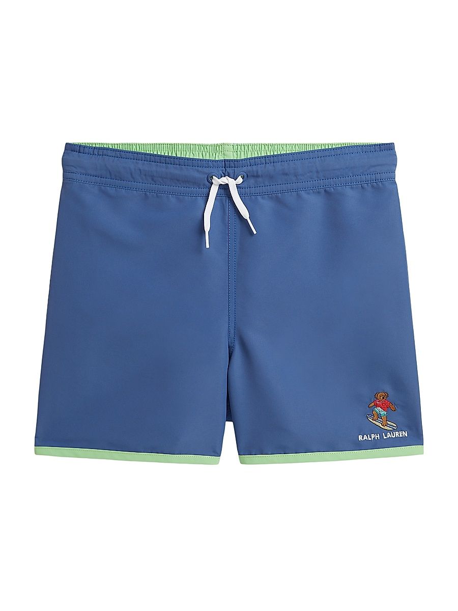 Little Boy's & Boy's Polo Bear Swim Trunks - Bai Blue - Size 18