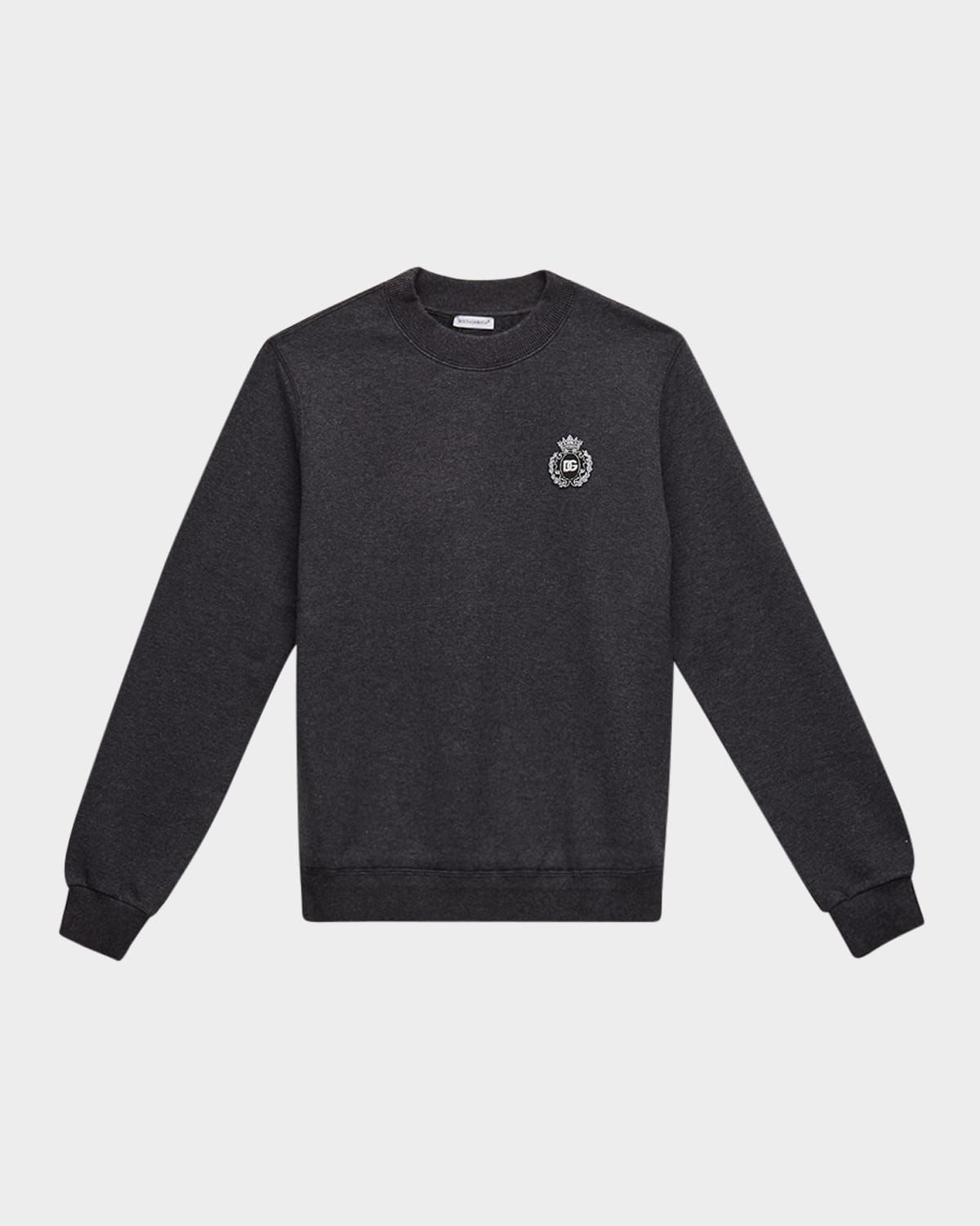 Boy & apos;s Logo Crest Patch Crewneck Sweatshirt