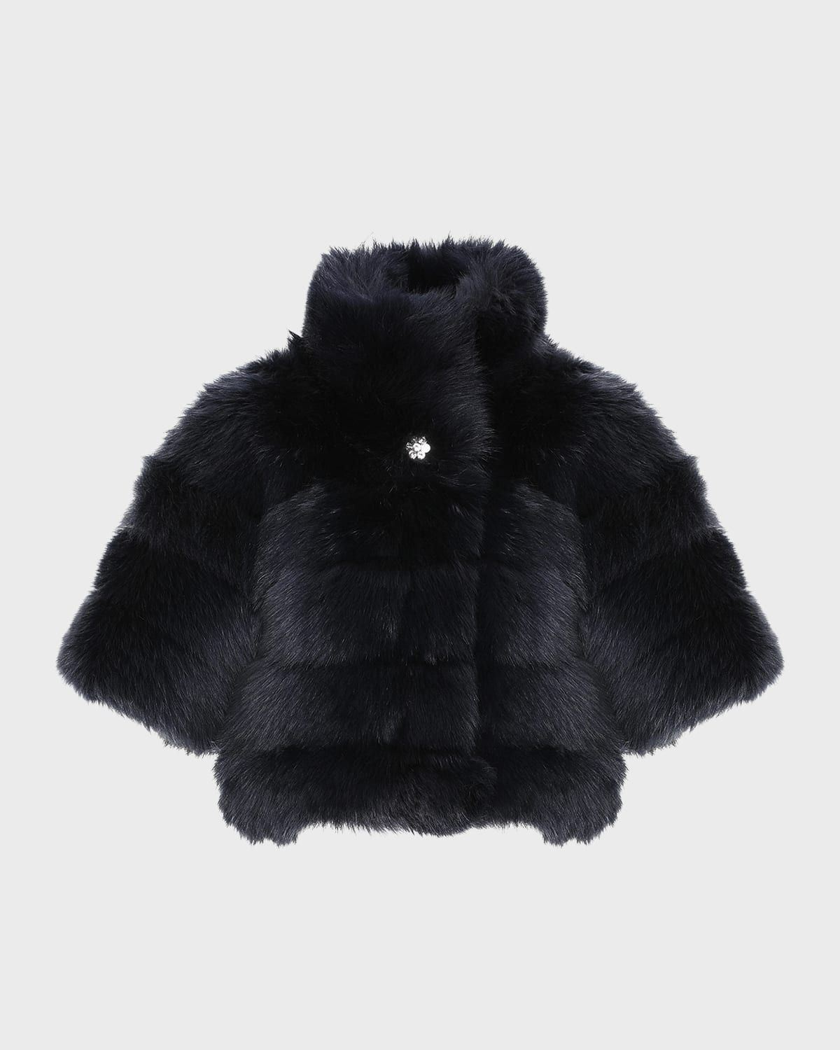 Reversible Merinillo Lamb Shearling Bolero Jacket With Cropped Sleeves