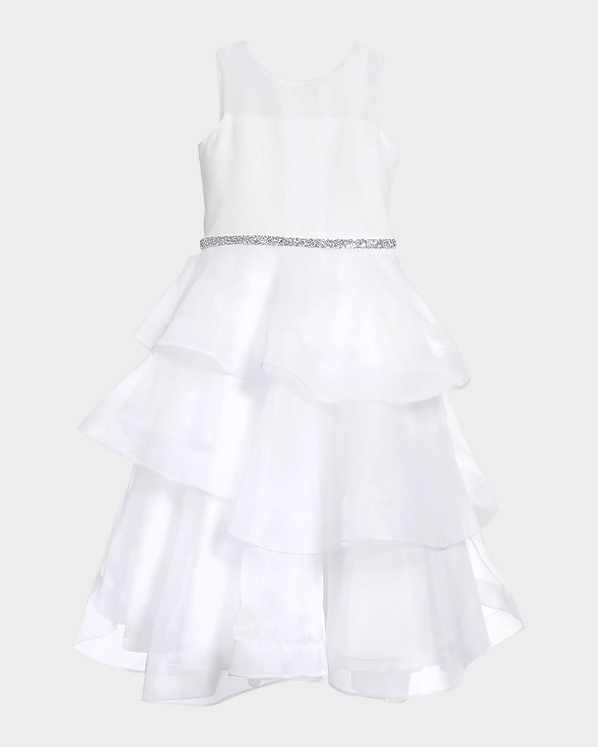 Girl & apos;s Ella Organza Tiered Dress, Size 4-16