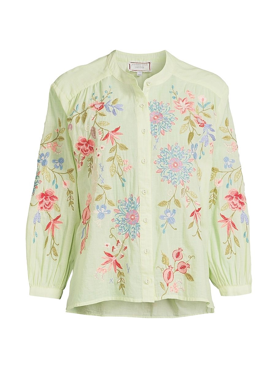 Women's Kamiko Shirred Yoke Blouse - Butterfly - Size Small