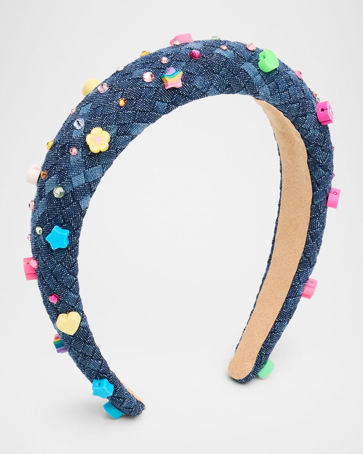 Girl & apos;s Puffy Woven Denim Headband