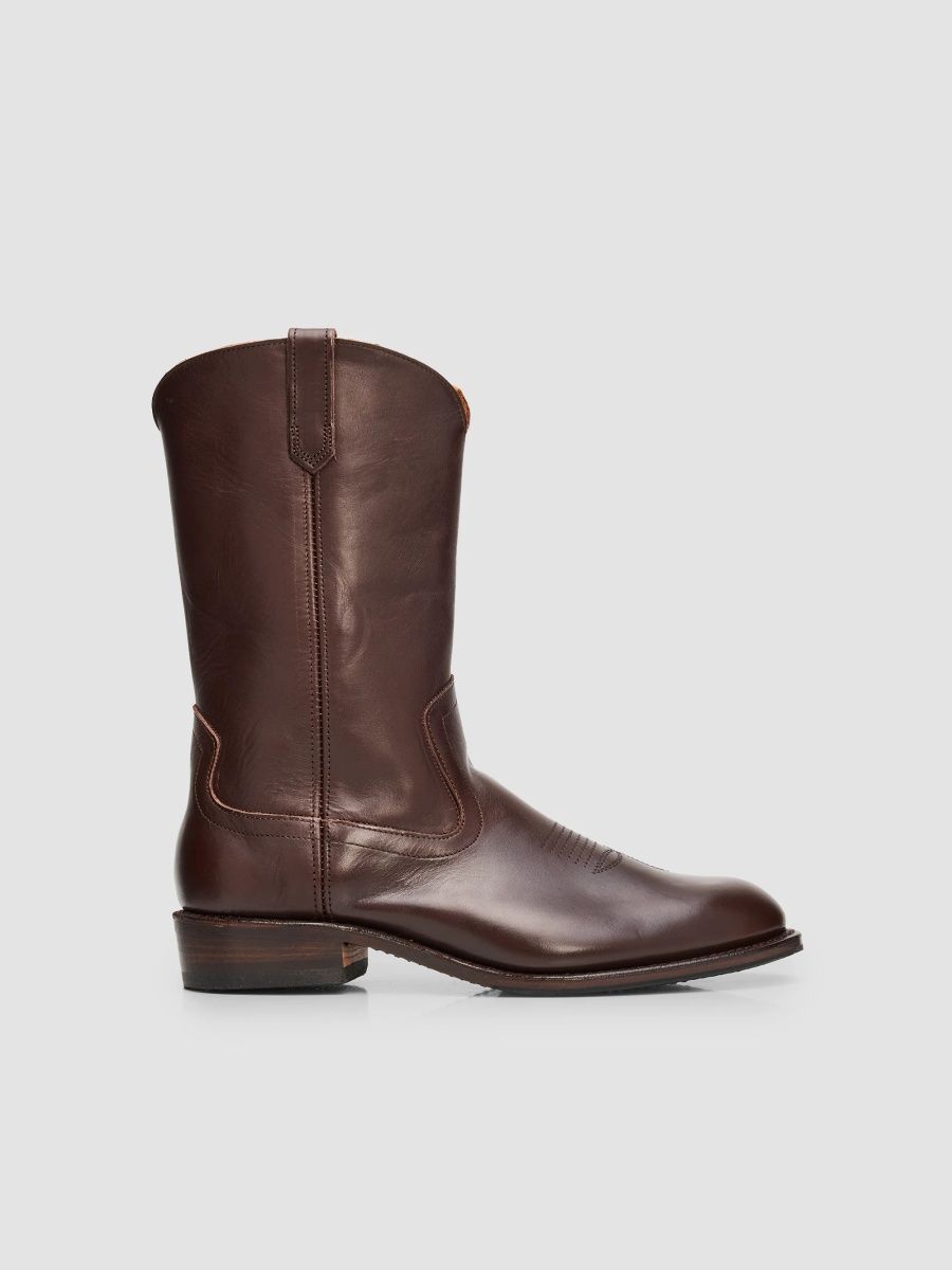 Allen Edmonds Men's Dakota Leather Cowboy Boots - Dark Brown - Size 13
