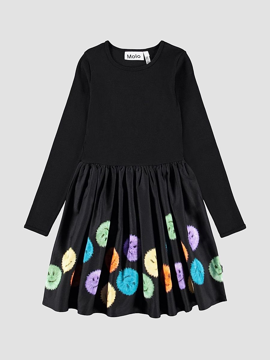 Little Girl's & Girl's Casie Cotton Long-Sleeve Dress - Colourful Fluff - Size 3