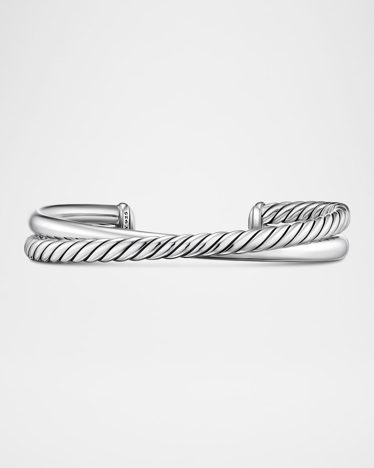 Crossover 2 Row Bracelet in Silver, 11mm