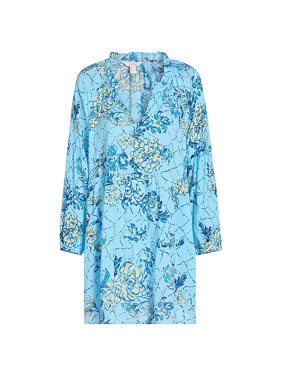 Women's Davian Bellevue Breakers Beach Cover-Up - Blue Multi - Size XL