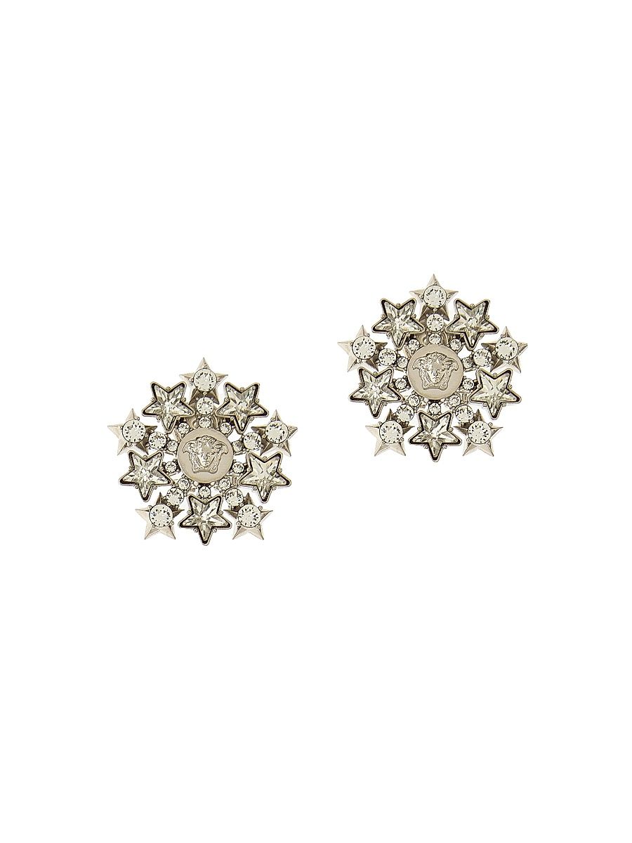 Women's Star Stream Silvertone & Glass Crystal Stud Earrings - Palladium Crystal