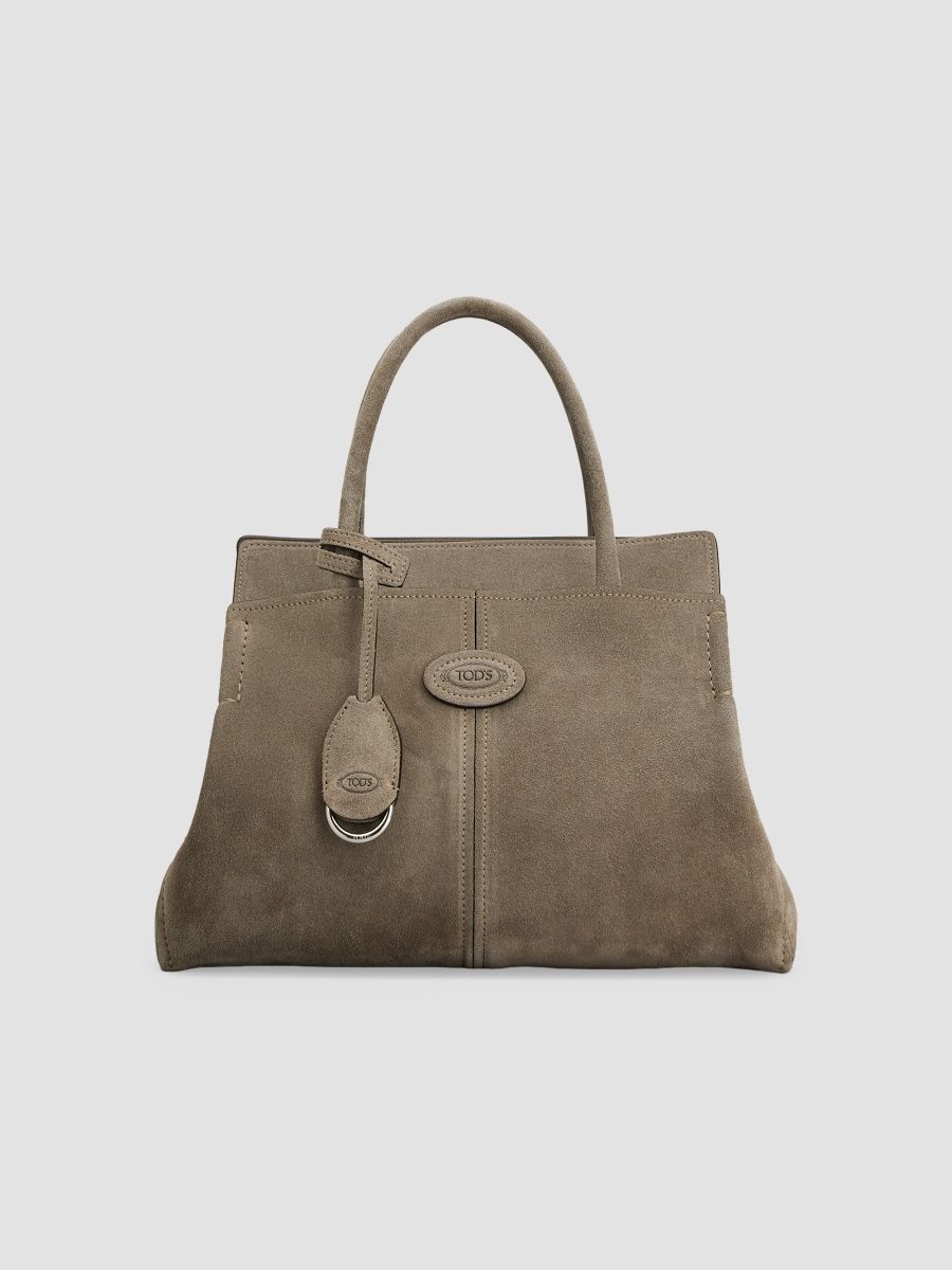 Tod's Women's Small Suede Small Shopper Tote Bag - Argilla Scuro