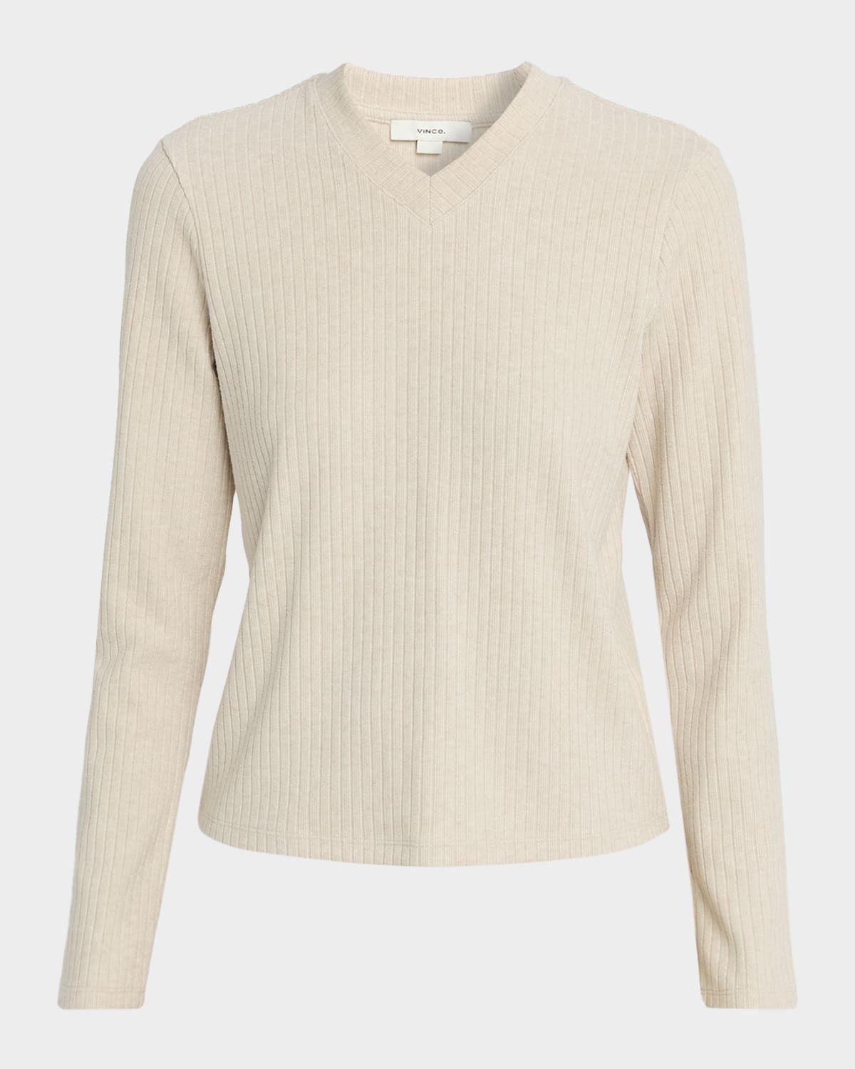 Ribbed V-Neck Sweater