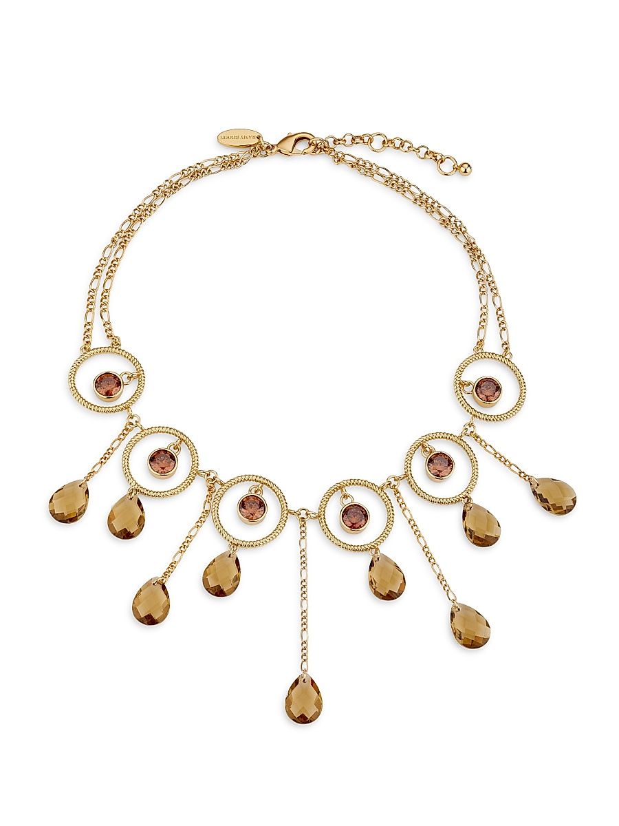 Women's Chandelier Arrika Goldtone & Cubic Zirconia Necklace - Brown