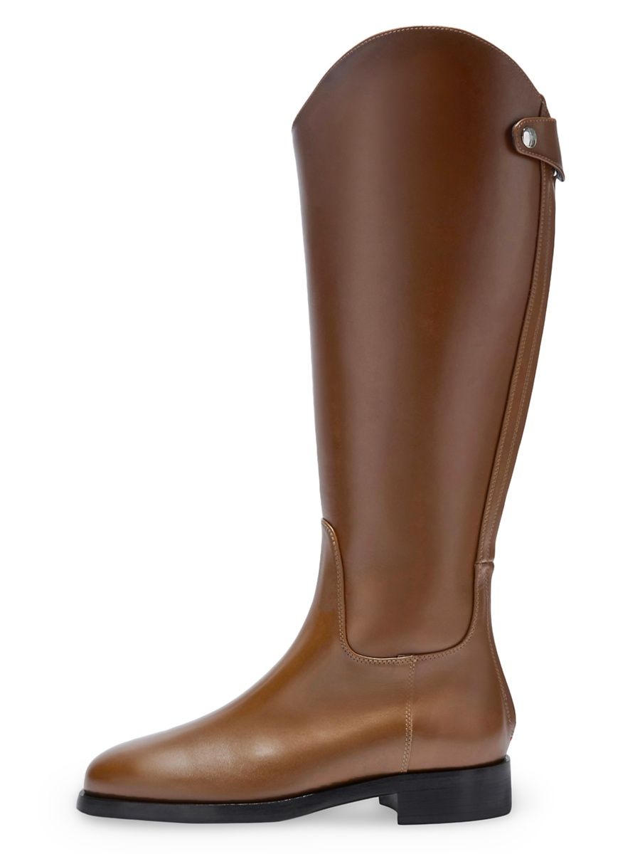 Aeyde Women's Hector Leather Knee-High Boots - Tobacco - Size 11