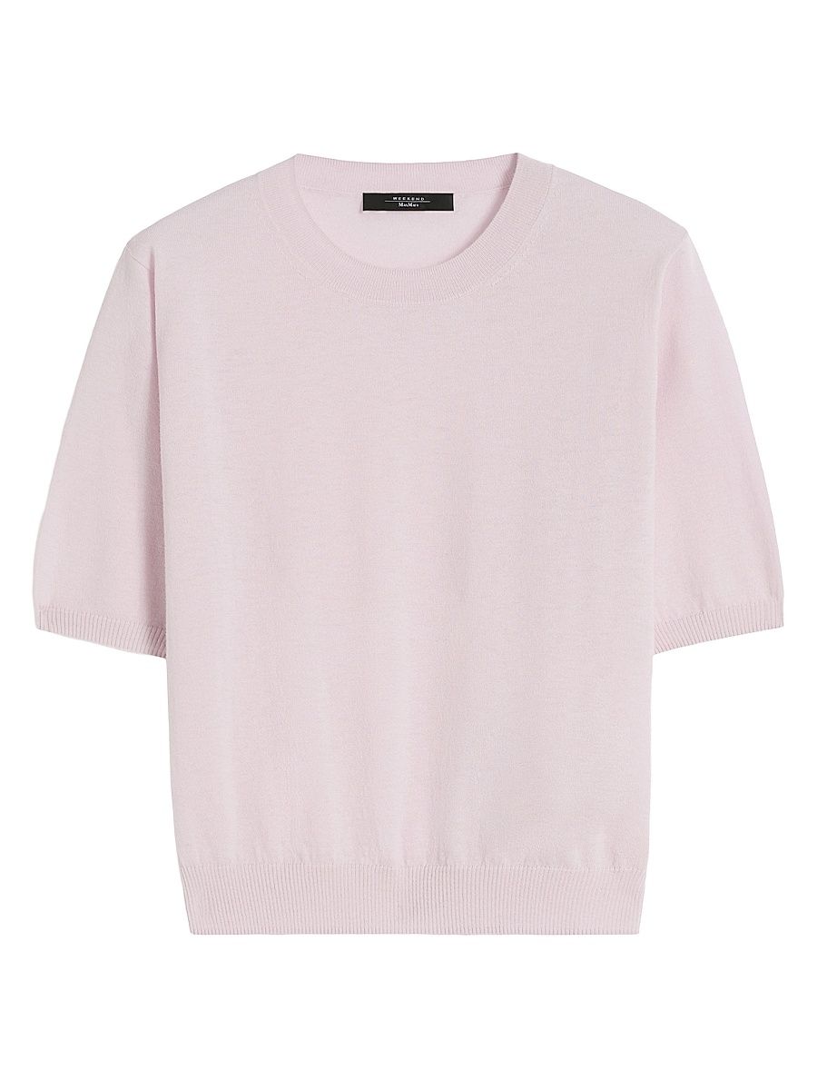 Women's Regular Fit Wool and Cashmere Sweater - Pink - Size XL