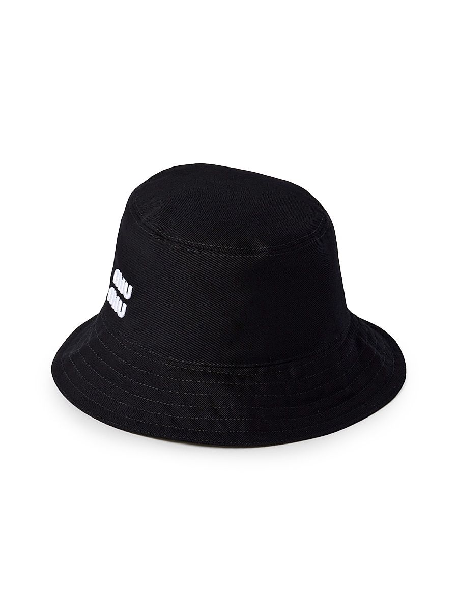 Women's Drill Bucket Hat - Black - Size Medium