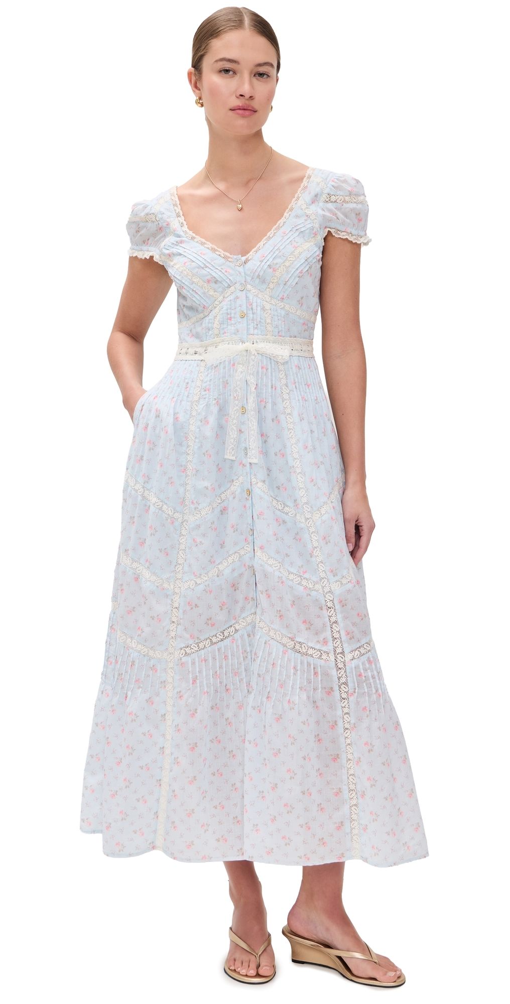 LoveShackFancy Aurela Dress Chapparal Blue 4