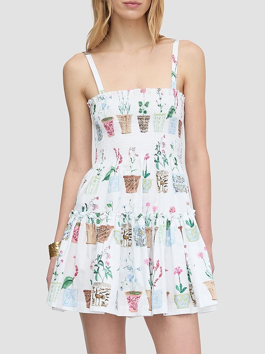 Women's The Seraphina Mini Nap Dress - Flower Pots - Size Large