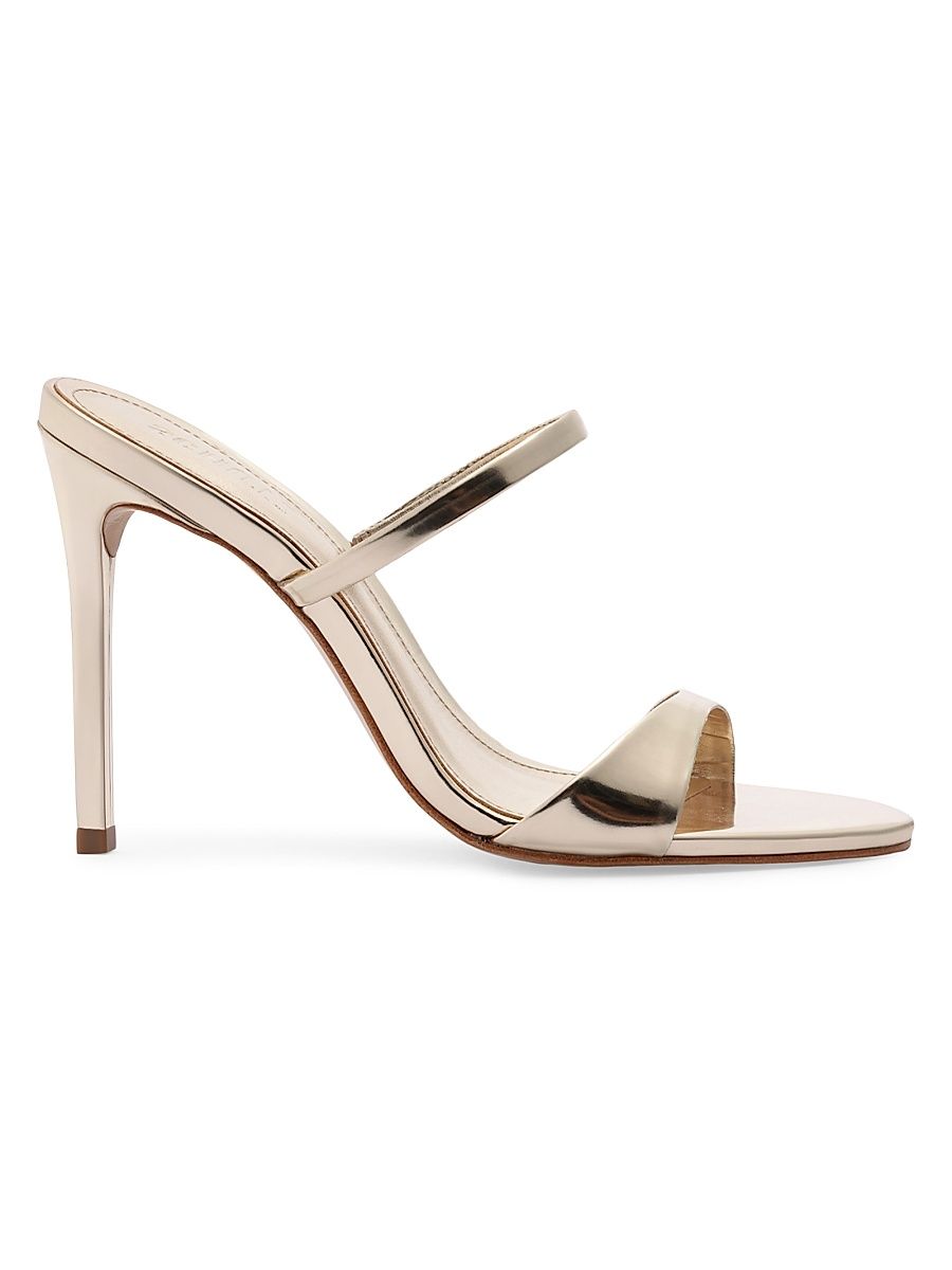 Women's Jessica 100MM Metallic Sandals - Platina - Size 11