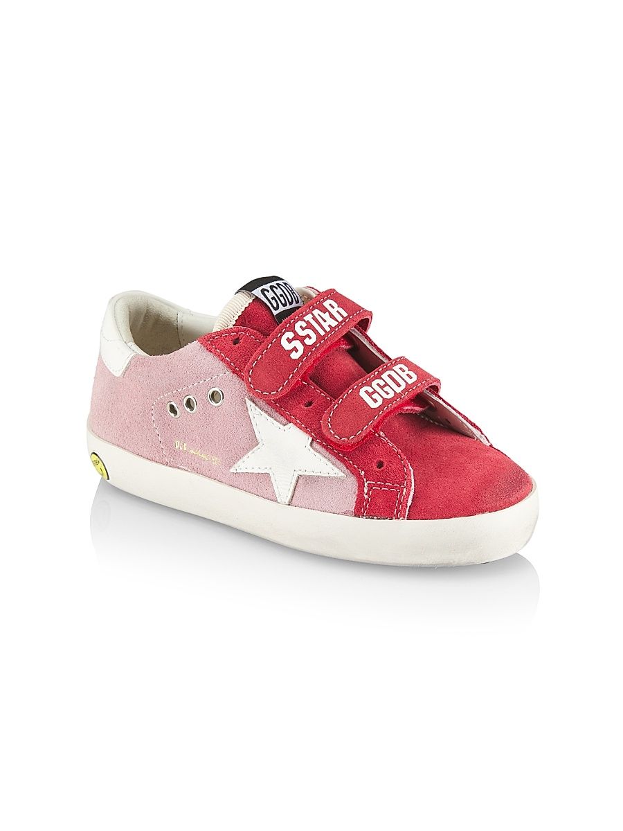 Baby Girl's, Little Girl's & Girl's Old School Two-Tone Suede Sneakers - Antique Pink Red - Size 3 (Child)