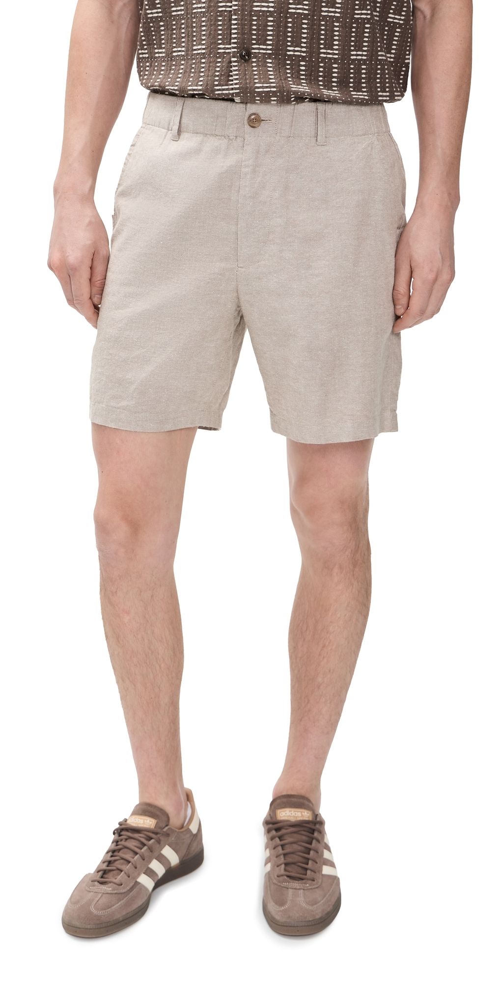 Marine Layer Saturday Hemp Chino Shorts 7 Taupe XXL