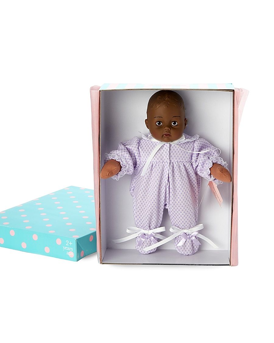 Huggum Lavender Check Doll, 12-Inch