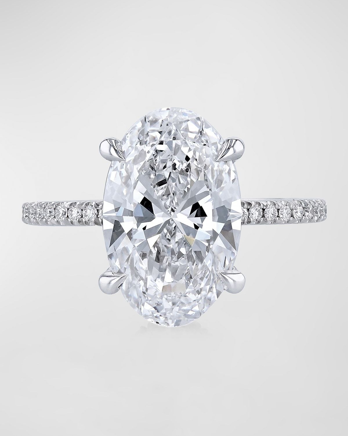 Platinum Oval Diamond Hidden Halo Ring, 5.46tcw (Size 6.5)