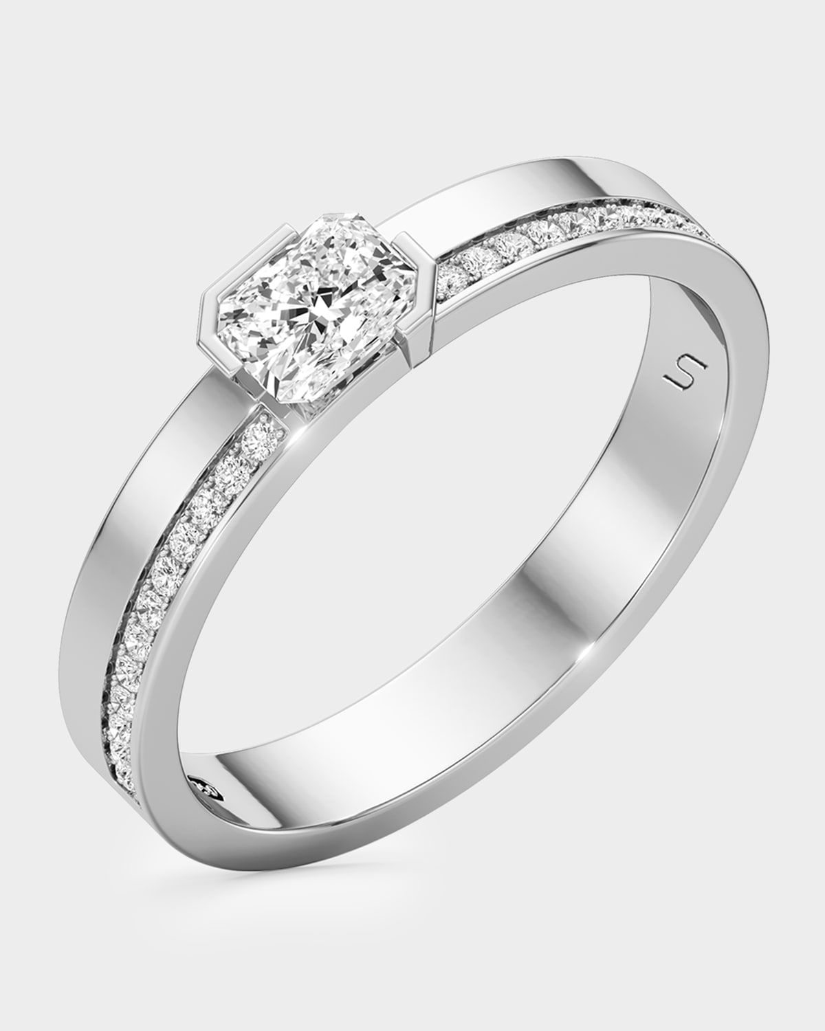 Meta Lab-Grown Diamond Radiant Pave Band, Size 8